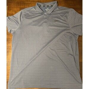 Nike Aeroreact Golf Polo Blue Horizontal Striped XXL TPC Scottsdale